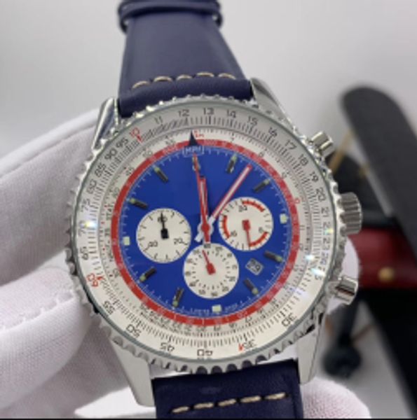 wholesale navitimer b01 pan am edition analog 46mm blue dial luminous mens watches quartz chronometer watch calfskin strap wristwatches, Slivery;brown
wholesale navitimer b01 pan am edition analog 46mm blue dial luminous mens watches quartz chronometer watch calfskin strap wristwatches, Slivery;brown