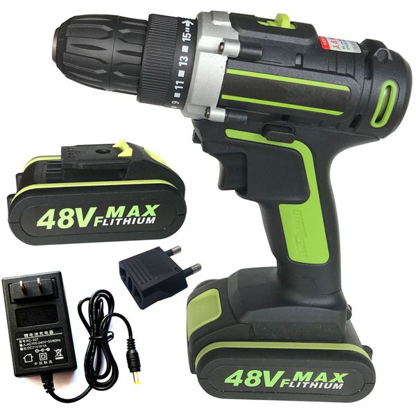 48vf cordless electric screwdriver impact drill 15+1 torque adjustment rechargeable li-ion battery electric drill power tools
48vf cordless electric screwdriver impact drill 15+1 torque adjustment rechargeable li-ion battery electric drill power tools