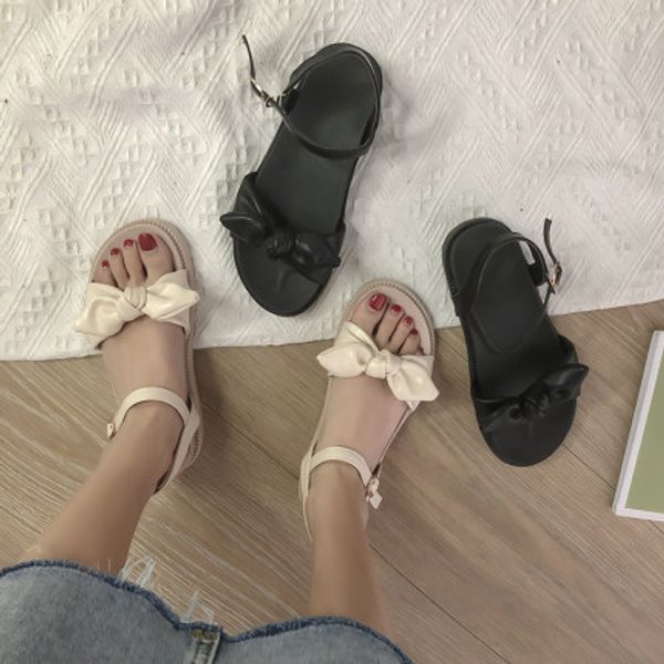 2020 new summer with skirt thick bottom sandals fairy style gentle ins tide fashion wild student flat bottom, Black
2020 new summer with skirt thick bottom sandals fairy style gentle ins tide fashion wild student flat bottom, Black