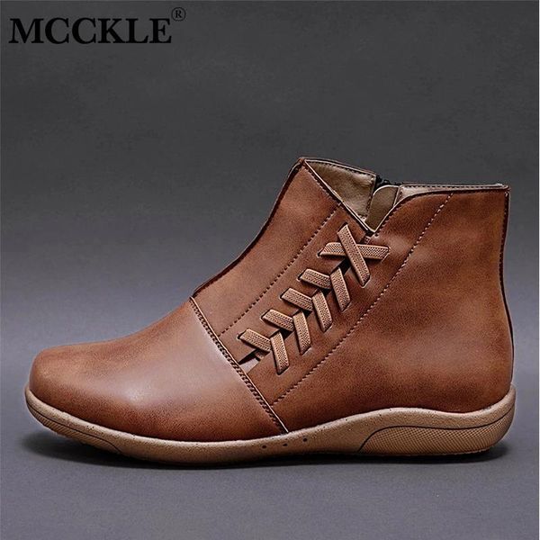 mcckle women's zipper pu leather ankle boots autumn woman sewing solid flat boots female causal plus size platform ladies shoes, Black
mcckle women's zipper pu leather ankle boots autumn woman sewing solid flat boots female causal plus size platform ladies shoes, Black