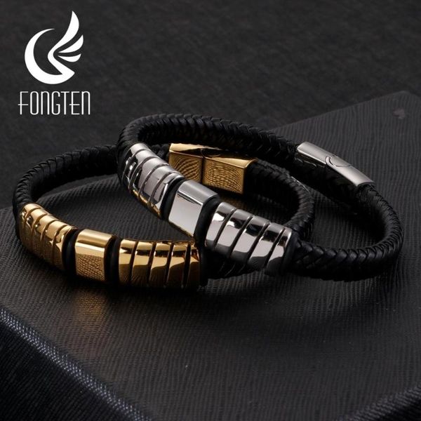 fongten steel round bead charms bracelet braid cowhide leather fashion simple men bracelets with magnet clasp, Golden;silver
fongten steel round bead charms bracelet braid cowhide leather fashion simple men bracelets with magnet clasp, Golden;silver