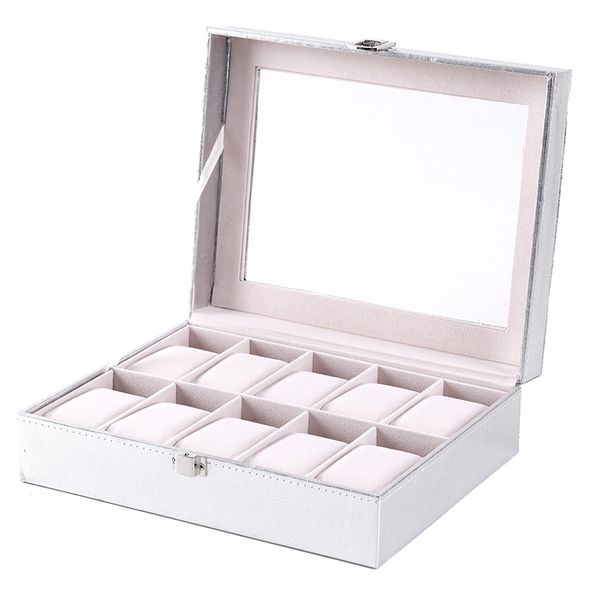 10 grid insert slots jewelry display storage case watch box organizer holder packaging silver for men valentine gift 10-bit, Pink;blue
10 grid insert slots jewelry display storage case watch box organizer holder packaging silver for men valentine gift 10-bit, Pink;blue