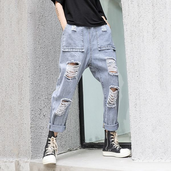large size women washed holes jeans 2019 summer casual loose jeans pants ladies personality denim pants womens denim, Blue
large size women washed holes jeans 2019 summer casual loose jeans pants ladies personality denim pants womens denim, Blue