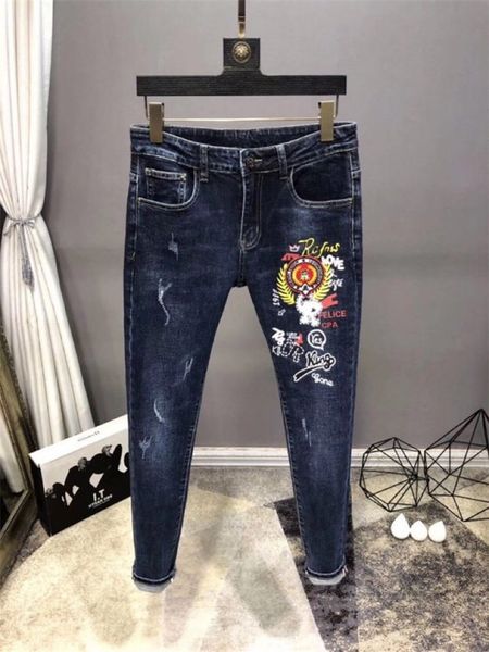 new arrivals mens famous classic luxury brand jeans designers design embroidery slim stretch jeans motorcycle trousers pants size 29-38, Blue
new arrivals mens famous classic luxury brand jeans designers design embroidery slim stretch jeans motorcycle trousers pants size 29-38, Blue