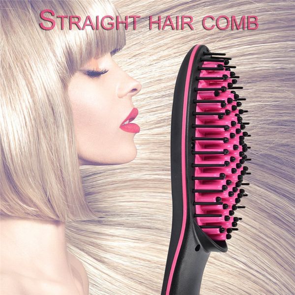 professional lcd display fast hair straightener comb no harm hair electric smooth straight brush for salon styling, Black
professional lcd display fast hair straightener comb no harm hair electric smooth straight brush for salon styling, Black