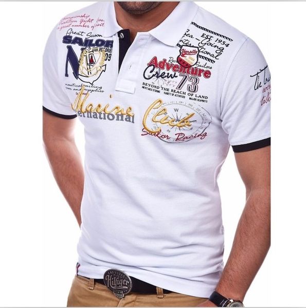 Men's Fashion Personality Short-sleeved Shirt Alphanumeric Printing Lapel Casual Round Neck Design Tight T-shirt Male
Men's Fashion Personality Short-sleeved Shirt Alphanumeric Printing Lapel Casual Round Neck Design Tight T-shirt Male