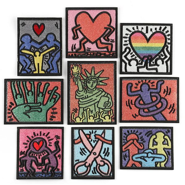 creative punk style square embroidery cloth sticker for cartoon iron on patches for clothes small glue sticker, Black
creative punk style square embroidery cloth sticker for cartoon iron on patches for clothes small glue sticker, Black