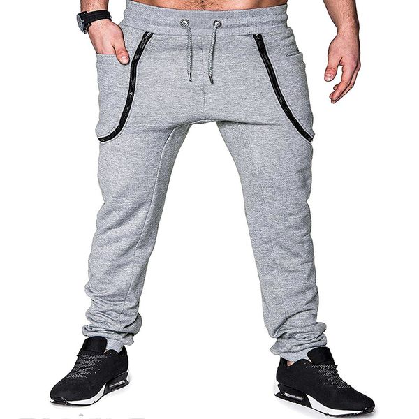 men's drawstring fitness sweatpants brand cotton solid zipper pants men trousers for male spring autumn casual, Black
men's drawstring fitness sweatpants brand cotton solid zipper pants men trousers for male spring autumn casual, Black