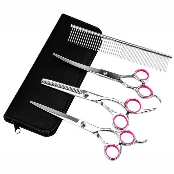 4pcs set pet dog scissors stainless steel pet cat hair grooming 6/7 inch animals cat hair cutting thinning tools dog kit scissor
4pcs set pet dog scissors stainless steel pet cat hair grooming 6/7 inch animals cat hair cutting thinning tools dog kit scissor