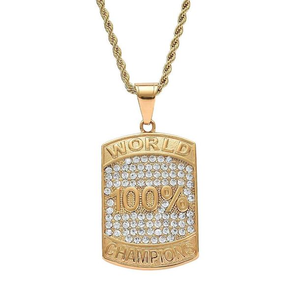 hip hop 100% world champions medal pendant necklaces for men women luxury letters numbers pendants steel gold necklace jewelry gift for bf, Silver
hip hop 100% world champions medal pendant necklaces for men women luxury letters numbers pendants steel gold necklace jewelry gift for bf, Silver