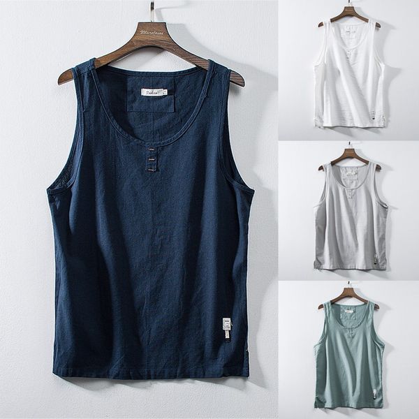 feitong men' new fashion solid tank cotton linen solid color sleeveless retro vest vest casual men' clothing, White;black
feitong men' new fashion solid tank cotton linen solid color sleeveless retro vest vest casual men' clothing, White;black