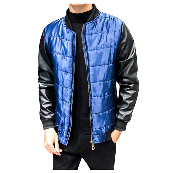 men's autumn winter casual patchwork jacket long sleeved coat thicken outwear windproof korean overcoat abrigo de algodón#3, Black
men's autumn winter casual patchwork jacket long sleeved coat thicken outwear windproof korean overcoat abrigo de algodón#3, Black