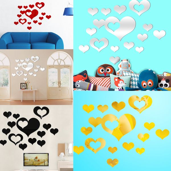 16pcs a set baby rooms heart shape diy 3d fashion mirror wall stickers home decoration
16pcs a set baby rooms heart shape diy 3d fashion mirror wall stickers home decoration