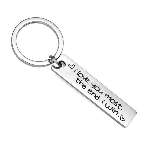 i love you most the end i win keychain creative chain for pants womans key chain bags women pendant key ring holder llaveros, Silver
i love you most the end i win keychain creative chain for pants womans key chain bags women pendant key ring holder llaveros, Silver