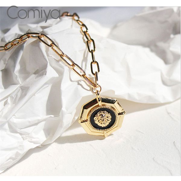 comiya necklace for women gold color long links chain bijoux femme fashion collare big roud pendant zinc alloy necklaces, Silver
comiya necklace for women gold color long links chain bijoux femme fashion collare big roud pendant zinc alloy necklaces, Silver