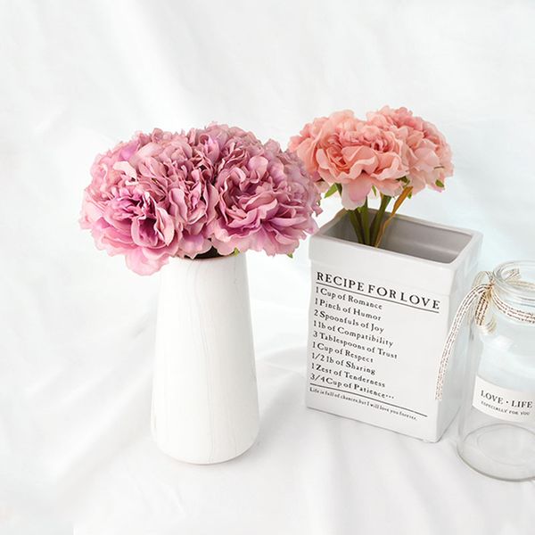 1bouquet 5heads silk hydrangea artificial flowers peony fake flower pink white flower diy craft wedding party home decoration
1bouquet 5heads silk hydrangea artificial flowers peony fake flower pink white flower diy craft wedding party home decoration