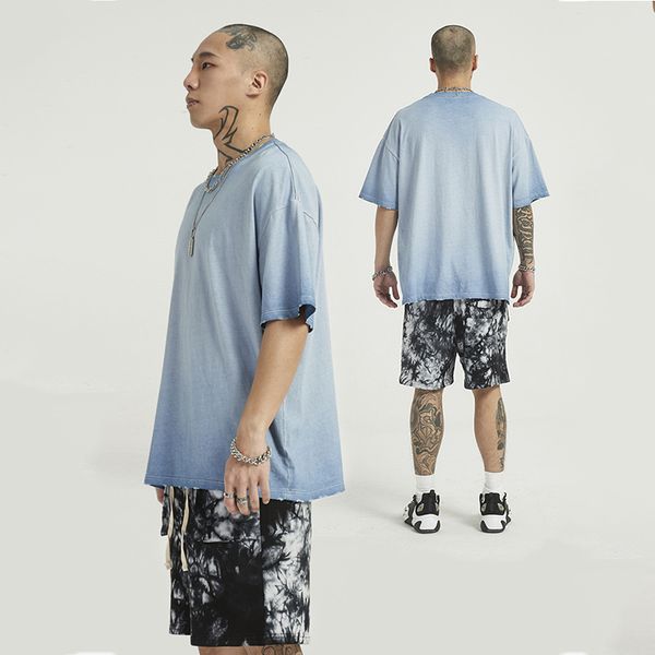 acid wash distressed t shirt hip hop vintage oversized blue frayed tee streetwear t-shirt nxcaps, White;black
acid wash distressed t shirt hip hop vintage oversized blue frayed tee streetwear t-shirt nxcaps, White;black