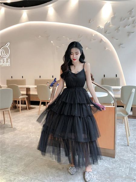 black sleeveless layered contrast mesh ruffle hem party dress women 2019 summer elegant maxi beach party dresses n19.7-2152, White;black
black sleeveless layered contrast mesh ruffle hem party dress women 2019 summer elegant maxi beach party dresses n19.7-2152, White;black