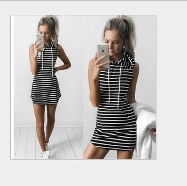 discout women leisure summer bandage bodycon evening party cocktail casual short mini dress womens clothing stripe hooded sleeveless dress, Black;gray
discout women leisure summer bandage bodycon evening party cocktail casual short mini dress womens clothing stripe hooded sleeveless dress, Black;gray