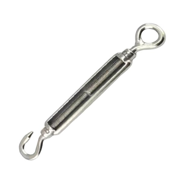 20 mm turnbuckle eye hook rope tensioner clamping screw made of 304 stainless steel, silver
20 mm turnbuckle eye hook rope tensioner clamping screw made of 304 stainless steel, silver