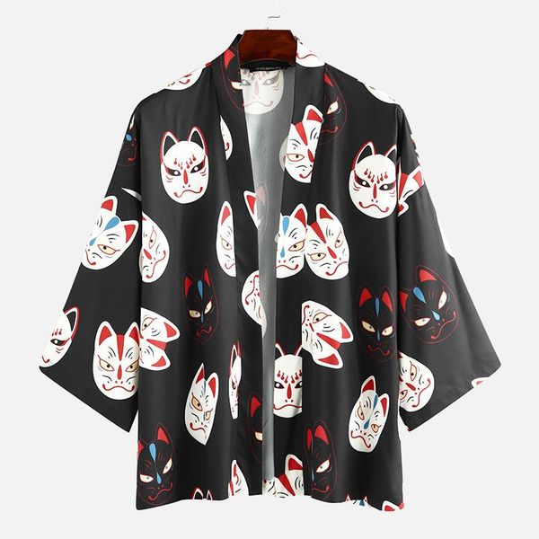 men's casual shirts incerun vintage cat pattern floral cardigan outwear fashion men long sleeve printed loose kimono korean s-5xl, White;black
men's casual shirts incerun vintage cat pattern floral cardigan outwear fashion men long sleeve printed loose kimono korean s-5xl, White;black