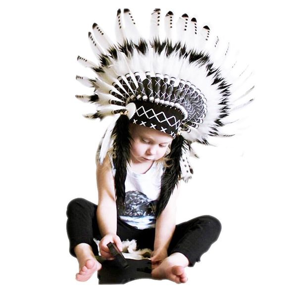 indian feather headdress indian war bonnet costumes hade made costume american costume, Golden;white
indian feather headdress indian war bonnet costumes hade made costume american costume, Golden;white