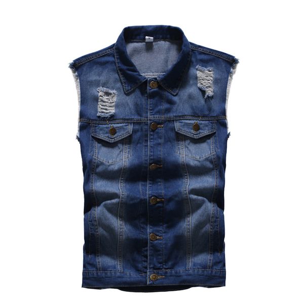 autumn men denim vests sleeveless vintage hole lapel gothic winter jackets fashion retro hip hop vest with pockets men, Black;white
autumn men denim vests sleeveless vintage hole lapel gothic winter jackets fashion retro hip hop vest with pockets men, Black;white