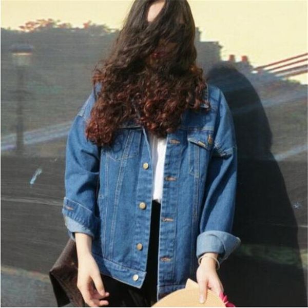 bf wind autumn and winter women denim jacket 2017 vintage harajuku oversize loose female jeans coat solid slim chaquetas mujer, Black;brown
bf wind autumn and winter women denim jacket 2017 vintage harajuku oversize loose female jeans coat solid slim chaquetas mujer, Black;brown