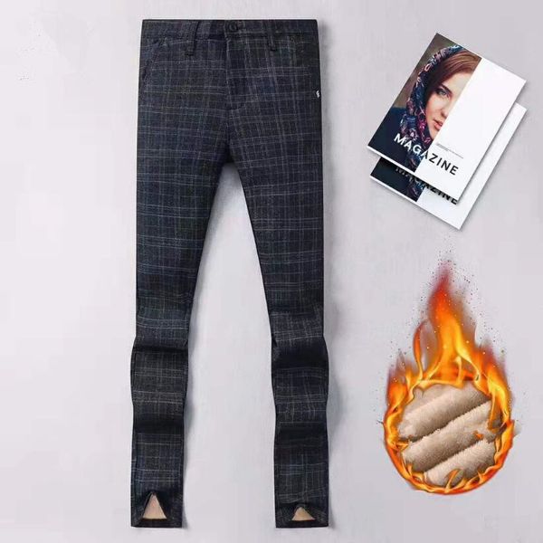 2020new pb68962 brand men's winter fleece fluff thicken warm casual pants men business straight elastic thick plaid cotton gray trouser, Black
2020new pb68962 brand men's winter fleece fluff thicken warm casual pants men business straight elastic thick plaid cotton gray trouser, Black