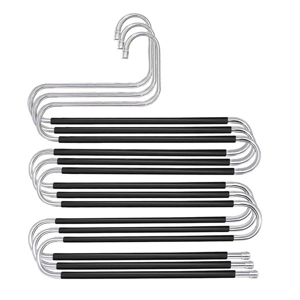 pants hangers 3 pack cloth hangers s shape non slip space saving for pants, tie, belt, scarf, legging
pants hangers 3 pack cloth hangers s shape non slip space saving for pants, tie, belt, scarf, legging
