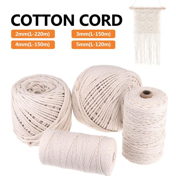хлопок twisted шнуры natural 120/150 / 200m длина ручной работы diy шнуровка craft макраме строка шнур веревка home decor 2/3 / 4/5 мм диаме, Black;white
хлопок twisted шнуры natural 120/150 / 200m длина ручной работы diy шнуровка craft макраме строка шнур веревка home decor 2/3 / 4/5 мм диаме, Black;white