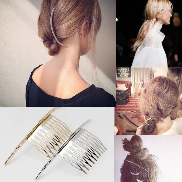 2pcs long bent hair comb charm slide pin clip women girl hair styling accessory, Brown
2pcs long bent hair comb charm slide pin clip women girl hair styling accessory, Brown