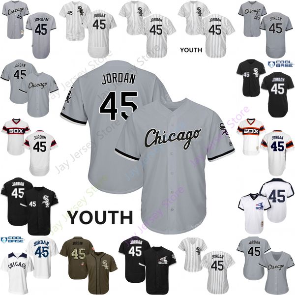 Custom Chicago 45 Michael Jersey White Sox Jerseys Cooperstown Cool Base Flexbase White Black Red Grey Home Away Men Women Youth All Stitche
Custom Chicago 45 Michael Jersey White Sox Jerseys Cooperstown Cool Base Flexbase White Black Red Grey Home Away Men Women Youth All Stitche