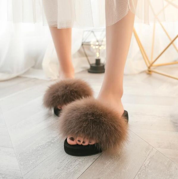 woman 2019 fur slippers women real fur slides home furry flat sandals female cute fluffy slippers, Black
woman 2019 fur slippers women real fur slides home furry flat sandals female cute fluffy slippers, Black