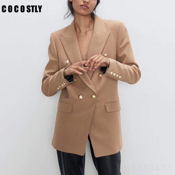 new fashion office wear double breasted blazer women coat vintage long sleeve suit jackets female outerwear chic, White;black
new fashion office wear double breasted blazer women coat vintage long sleeve suit jackets female outerwear chic, White;black
