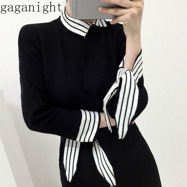 gaganight vintage fashion women sweater striped collar knitted chic pullover slim office lady jumper autumn winter pull femme, White;black
gaganight vintage fashion women sweater striped collar knitted chic pullover slim office lady jumper autumn winter pull femme, White;black