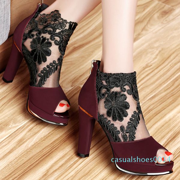 fish mouth shoes 2020 summer new thick heel female shoes waterproof platform gauze high heel sandals mesh boots 1028 c14, Black
fish mouth shoes 2020 summer new thick heel female shoes waterproof platform gauze high heel sandals mesh boots 1028 c14, Black