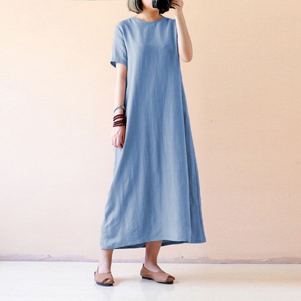 ladies dresses womens clothing twill 2019 summer maxi dress women short sleeve loose solid vintage cotton long shirt vestidos plus size, Black;gray
ladies dresses womens clothing twill 2019 summer maxi dress women short sleeve loose solid vintage cotton long shirt vestidos plus size, Black;gray