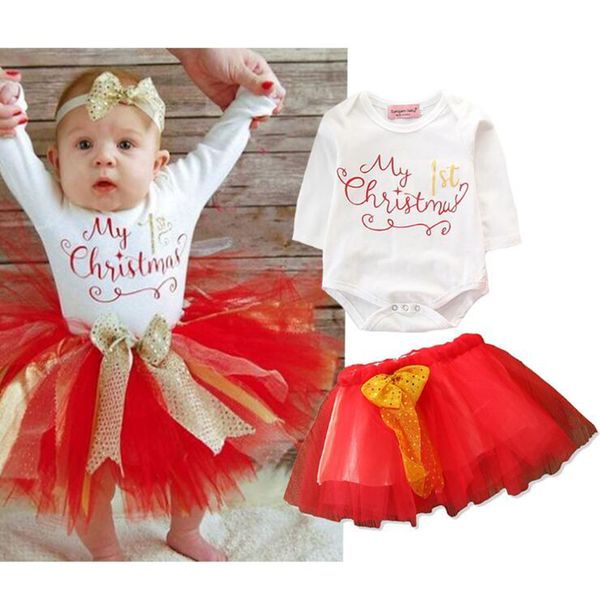 new christmas clothing sets for baby girls letter rompers + skirt 2pcs clothes set girls bow skirt jumpsuit natal feriado roupas, White
new christmas clothing sets for baby girls letter rompers + skirt 2pcs clothes set girls bow skirt jumpsuit natal feriado roupas, White