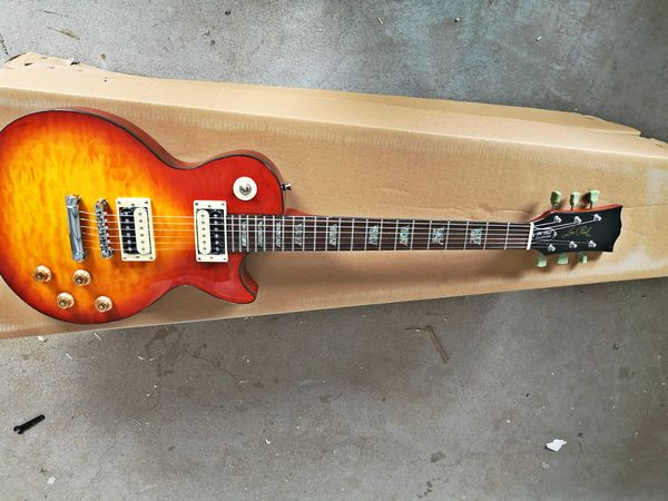 new fdlp-3020 cherry burst color solid body with quilted maple venner cover chrome hardware lp electric guitar ,ing
new fdlp-3020 cherry burst color solid body with quilted maple venner cover chrome hardware lp electric guitar ,ing
