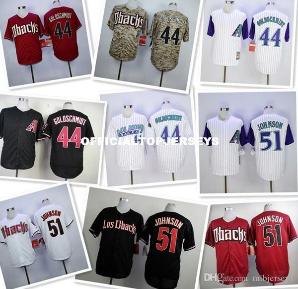#44 paul goldschmidt 51 randy johnson retro jersey new color white red black camo men, Black;blue
#44 paul goldschmidt 51 randy johnson retro jersey new color white red black camo men, Black;blue