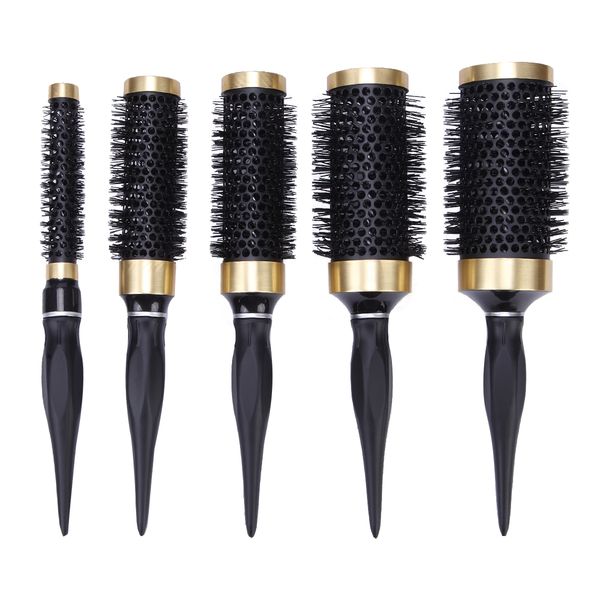 ceramic iron hair brush anti-static high temperature resistant round barrel comb hairstyling drying curling tool 5 size, Silver
ceramic iron hair brush anti-static high temperature resistant round barrel comb hairstyling drying curling tool 5 size, Silver