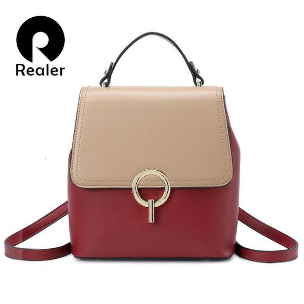 realer women backpack small spilt leather backpack for women school backpack for teenager girls panelled shoulder bag cj191213
realer women backpack small spilt leather backpack for women school backpack for teenager girls panelled shoulder bag cj191213