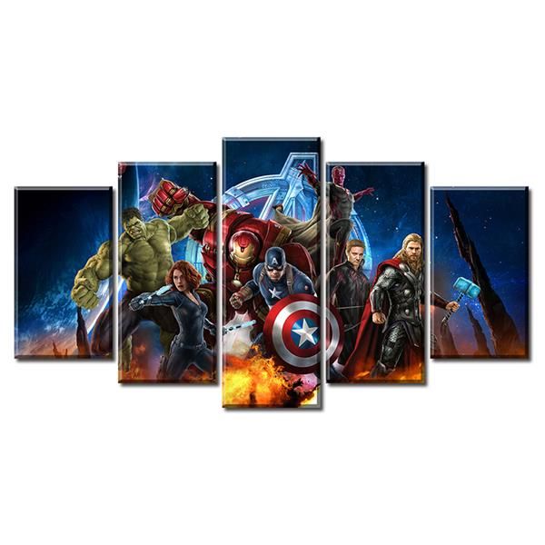 5 pcs/set super hero wall art painting for living room home decor movie poster canvas home wall decor no frame
5 pcs/set super hero wall art painting for living room home decor movie poster canvas home wall decor no frame