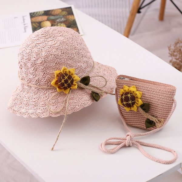 2 pcs set cute pink princess sun-proof fisherman hat child beach travel caps sunflower handmade straw hats child uv protect caps, Yellow
2 pcs set cute pink princess sun-proof fisherman hat child beach travel caps sunflower handmade straw hats child uv protect caps, Yellow