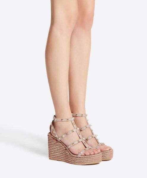 2020italy designer studs shoes for women's wedges sandal with rock rivets shoes retro high heels wedge heels platform shoes with straps, Black
2020italy designer studs shoes for women's wedges sandal with rock rivets shoes retro high heels wedge heels platform shoes with straps, Black