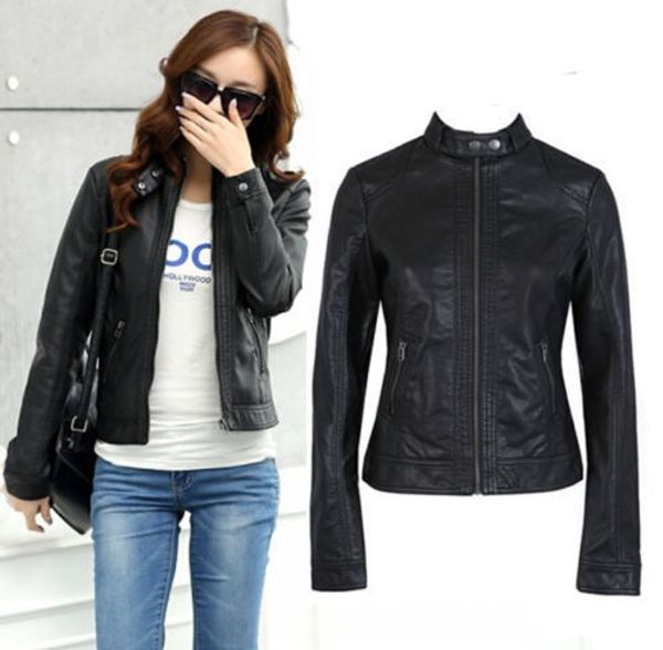 womens slim new biker motorcycle jacket coat pu soft leather zipper black, Tan;black
womens slim new biker motorcycle jacket coat pu soft leather zipper black, Tan;black