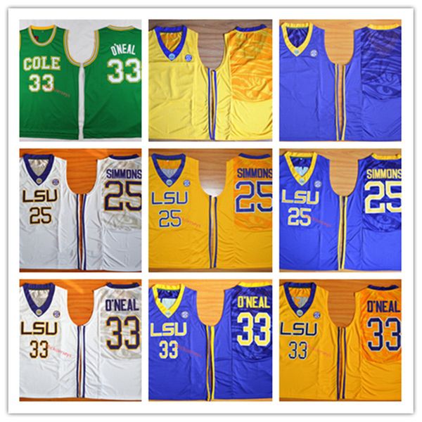 NCAA LSU Tigers #25 Ben Simmons Basketball Jersey #33 Shaquille O'Neal Robert G. Cole High School Jersey Shaquille O'Neal LSU Tigers Jersey
NCAA LSU Tigers #25 Ben Simmons Basketball Jersey #33 Shaquille O'Neal Robert G. Cole High School Jersey Shaquille O'Neal LSU Tigers Jersey