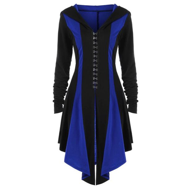 women halloween victorian gothic steampunk costume hooded high low jacket coat corset ladies red back lacing buckle trench, Silver
women halloween victorian gothic steampunk costume hooded high low jacket coat corset ladies red back lacing buckle trench, Silver