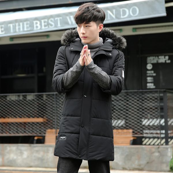 winter men's hooded parkas knitted patchwork men's parkas coats windproof keep warm long section man coat, Black
winter men's hooded parkas knitted patchwork men's parkas coats windproof keep warm long section man coat, Black